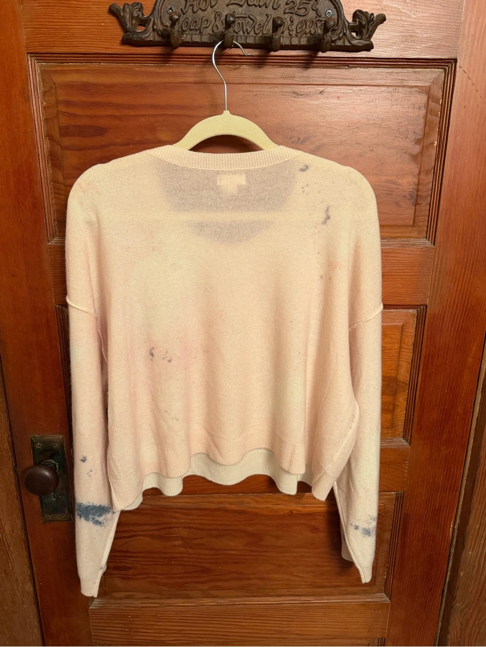 Pilcro Cream Crewneck Cashmere Sweater - Picture 5 of 7